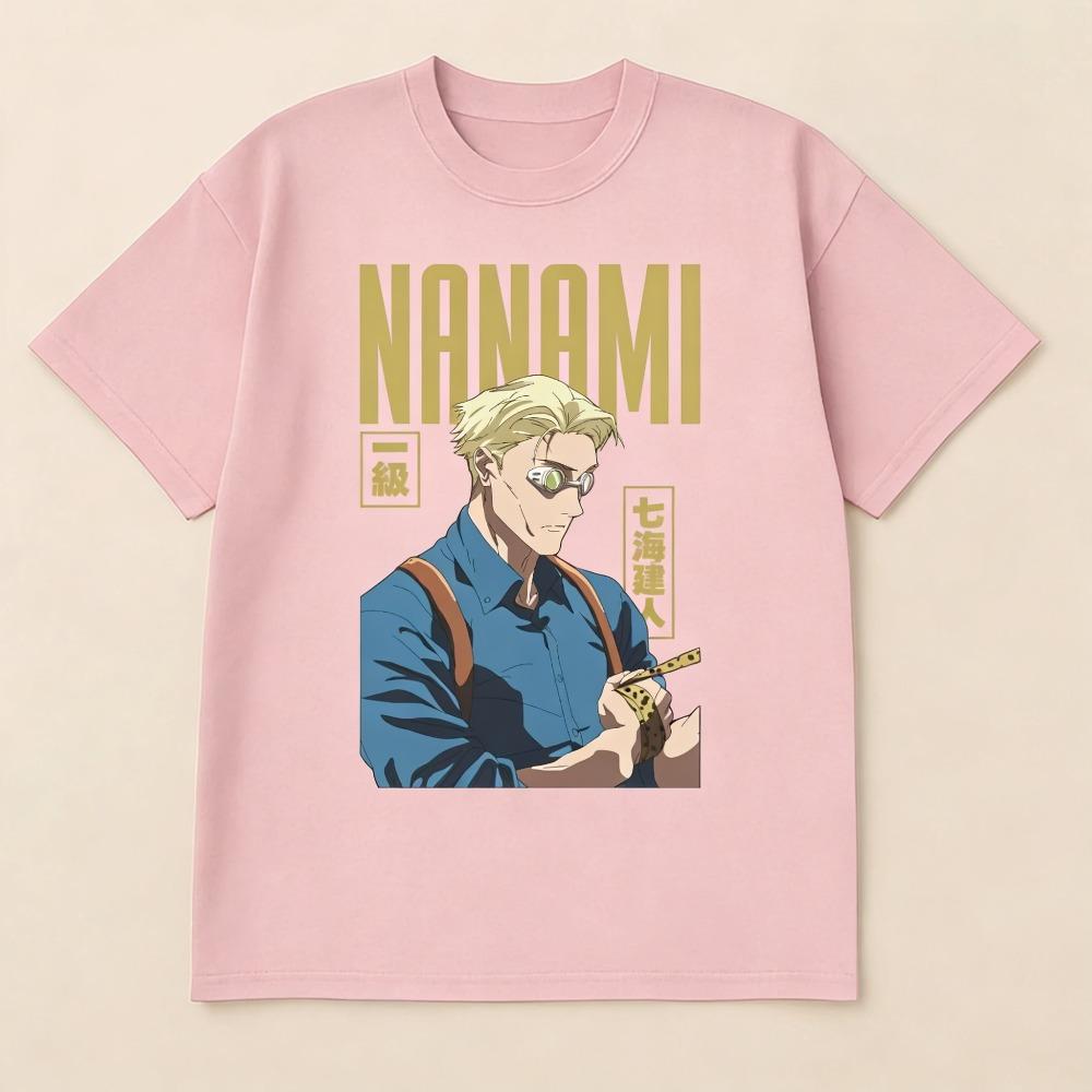2026 Новая футболка с принтом Nanami Kento из Jujutsu Kaisen, с коротким рукавом, для мужчин и женщин, мужские топы, спортивная футболка, футболка в стиле Y2K