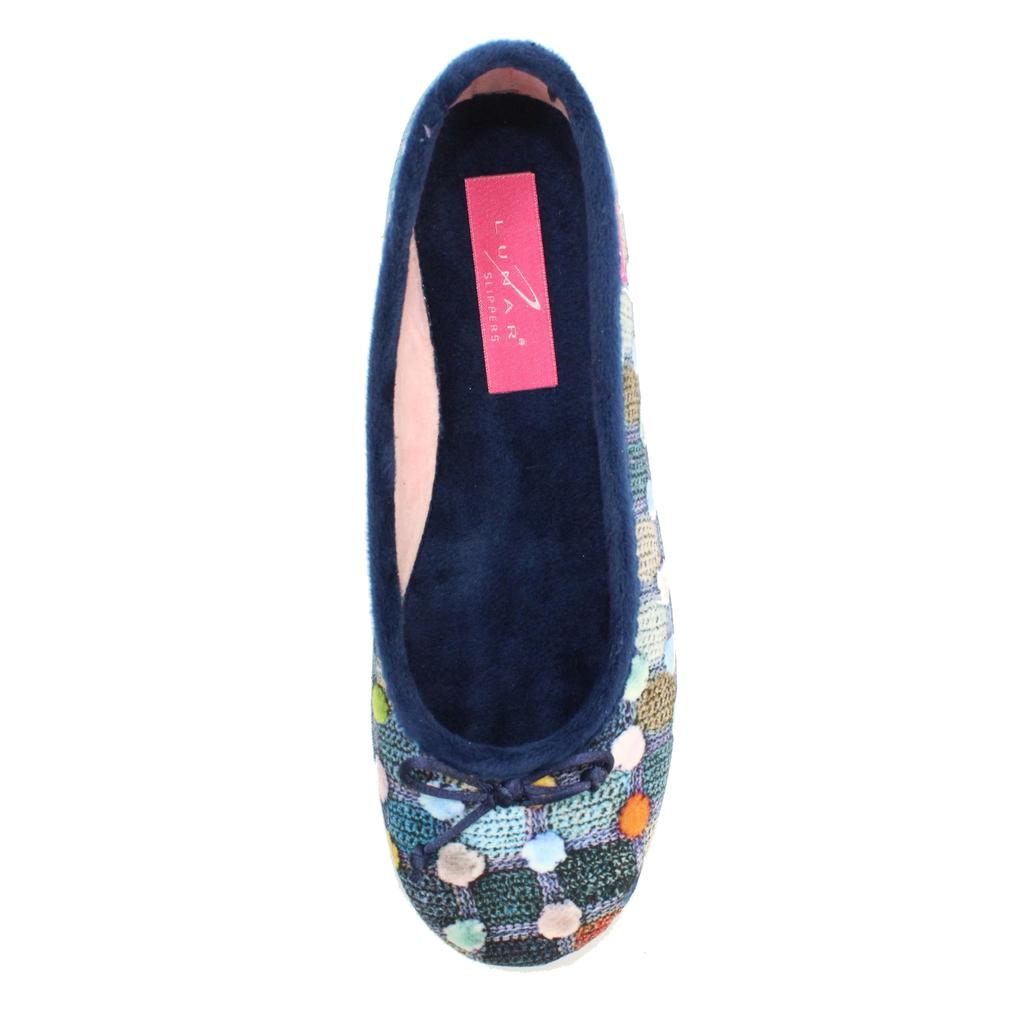 Lunar Womens/Ladies Magic Spotted Slippers