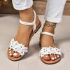 Women's Sandals  New Casual Open-toed Women's Flats Fashion Floral Designer Comfortable Walkable Shopping Women's Sandals
