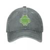 Винтажная Бейсболка Android для Мужчин Женщин Потертая Джинсовая Кепка Snapback Для Улицы Летний Подарок Кепки Кепка