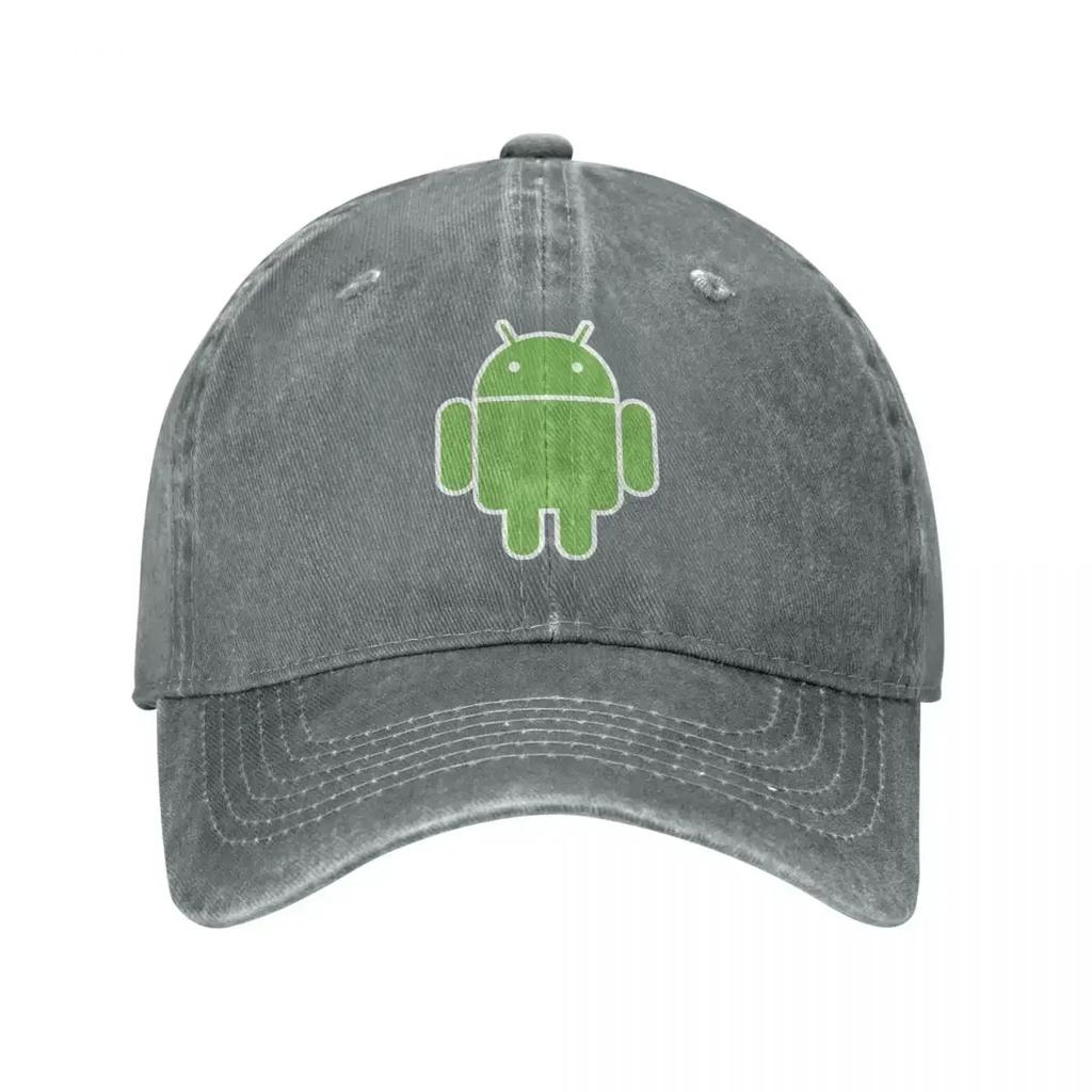 Винтажная Бейсболка Android для Мужчин Женщин Потертая Джинсовая Кепка Snapback Для Улицы Летний Подарок Кепки Кепка