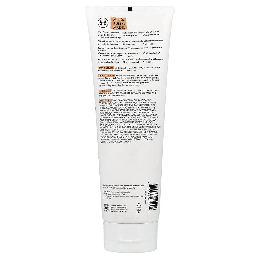 The Honest Company Comfort, Face and Body Lotion, Sweet Cream, 250ml (8.5fl Oz)