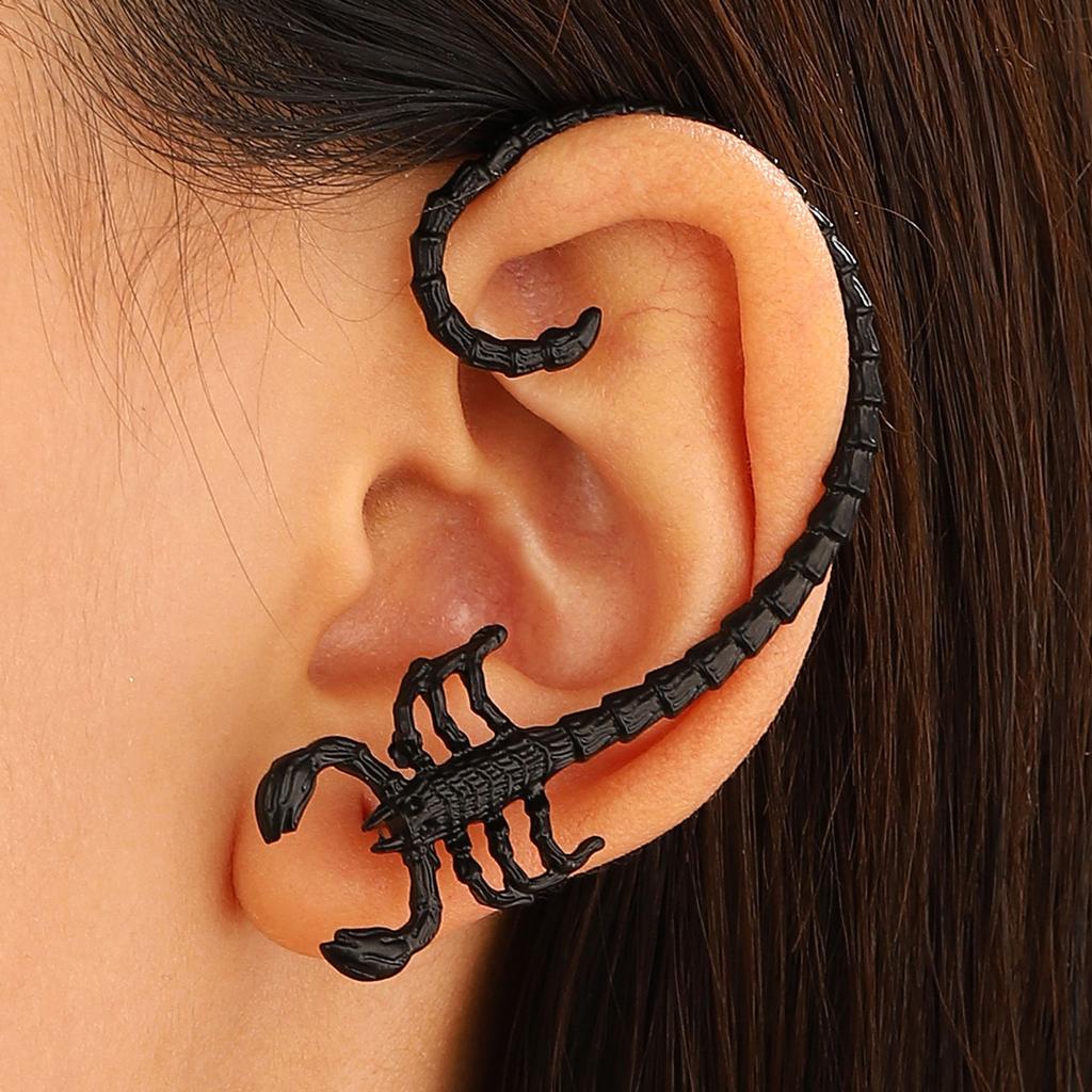 Gothic Animal Scorpion Drop Earrings Women's Vintage Punk Hip Hop Rock Men's Snake Earrings Dark Halloween Exaggerated Jewelry