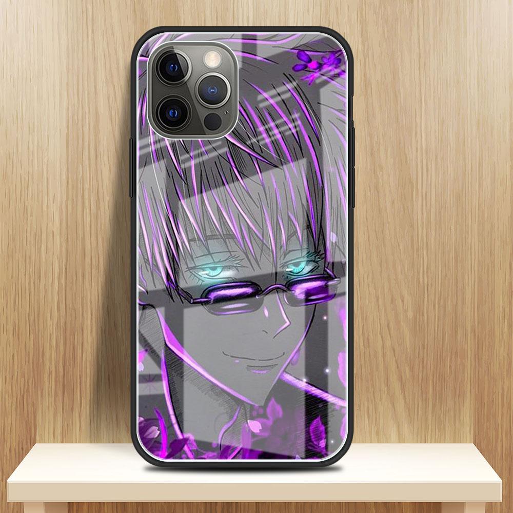 Стеклянный чехол Jujutsu Kaisen для Apple iPhone 14 13 Pro 11 12 7 8 Plus SE 2022 XR X XS Max 6 6S, закаленный чехол для телефона