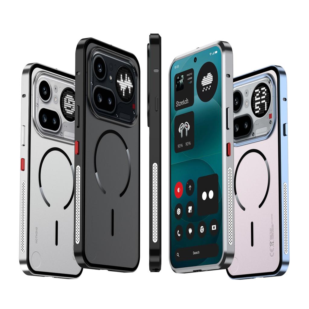 Чехол для Nothing Phone 4A Pro Phone 4A Алюминиевый Сплав Металлическая Рамка Бампер Матовый Акрил Magsafe Беспроводная Зарядка Чехол