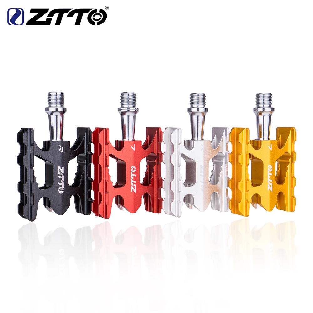 ZTTO Bicycle Pedal MTB Folding Bike Pedal Ultralight Anti-slip Pedal DU Bushing Sealed Bearing Kids Bike Pedals Aluminum Alloy