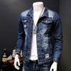 Весна и осень Корейская версия тренда джинсовой одежды Мужская куртка Tide Slim Casual Plus Size