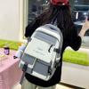 Five-Piece Backpack Set Color Block Schoolbag Women's Lightweight Backpack Large Capacity Travel Backpack for Students