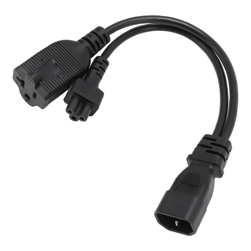 IEC320 C14 To C5 and Nema 5‑20R Power Cord IEC320 C14 Male To C5 and Nema 5‑20R Female Y Spliter