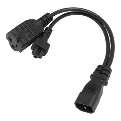 Кабель питания IEC320 C14 - C5 и Nema 5‑20R Разветвитель IEC320 C14 Male - C5 и Nema 5‑20R Female Y