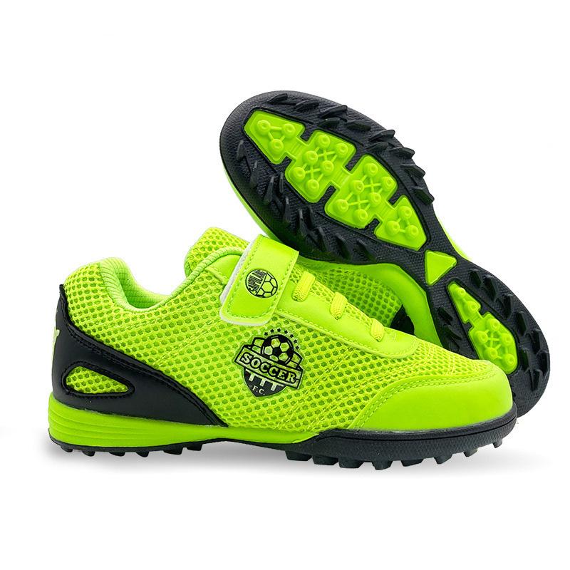 Boy Girl Tf Children's Football Shoes Hook Loop Football Boots No Spikes Lacrosse Beginner Cricket Shoes Baseball Shoes