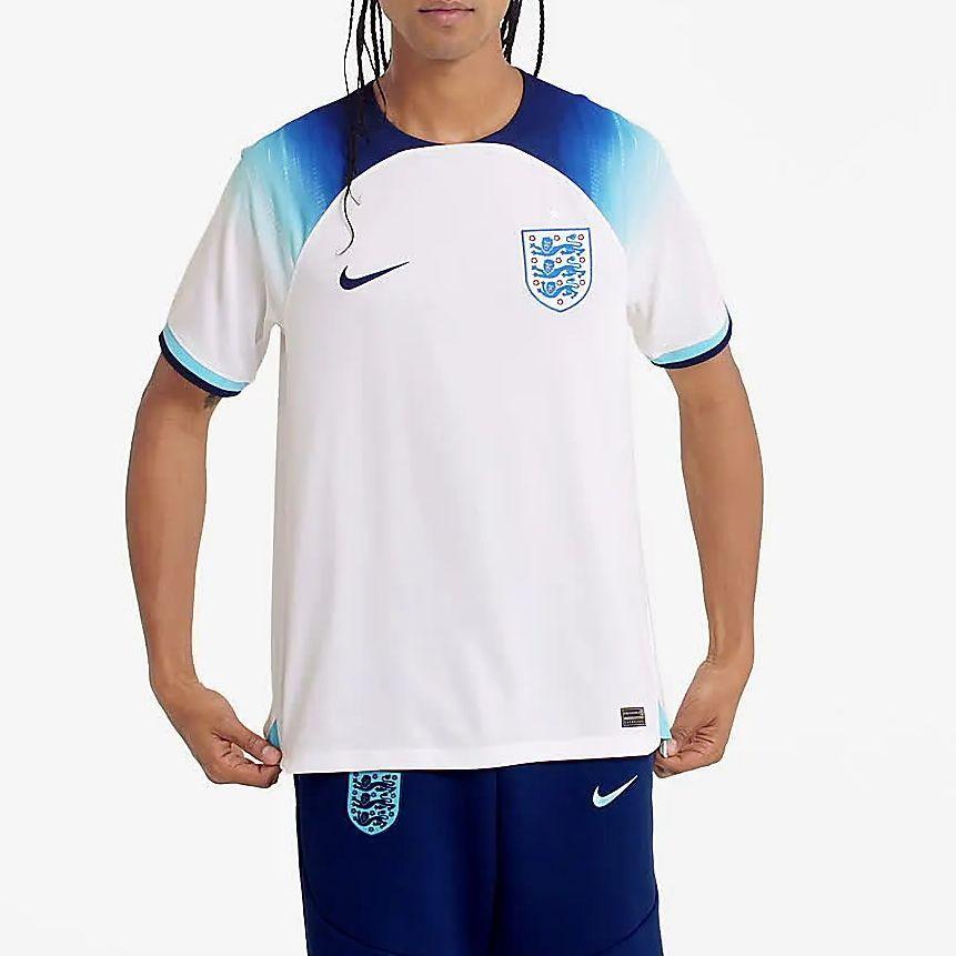 Nike Домашняя майка стадиона Англии 2022/23, белая/синяя Fury/Blue Void, мужская уличная одежда DN0687-100
