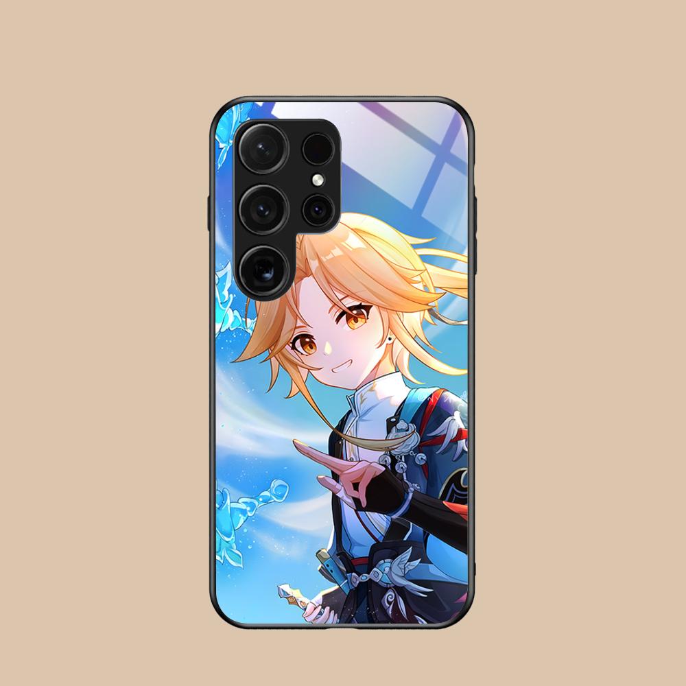 Стеклянный чехол HSR Yanqing для мобильного телефона Samsung Galaxy A56 55 54 53 52 51 36 35 34 23 16 15 5G Цветная крышка
