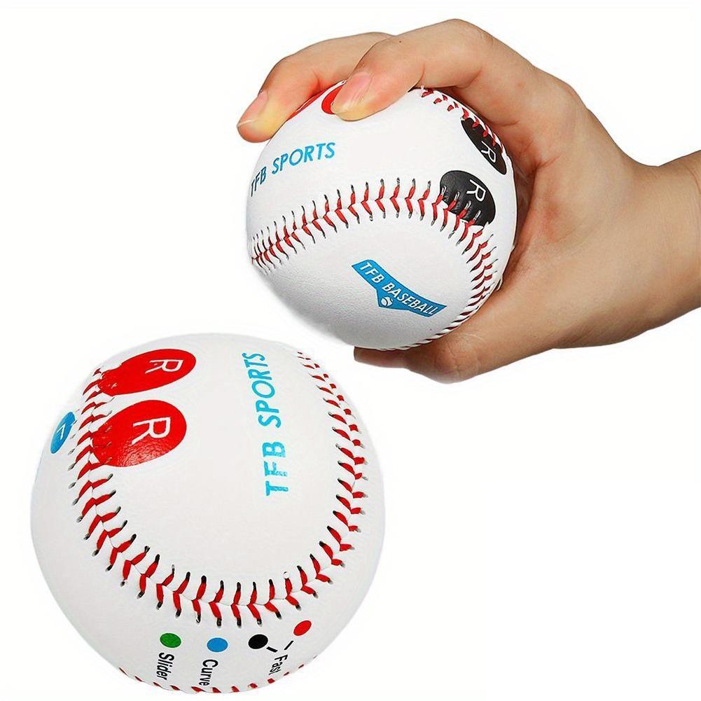 9'' Pitch Training Baseball with Finger Placement Markers Standard Baseball Pitching Trainer Training Aid for Pitching Practice