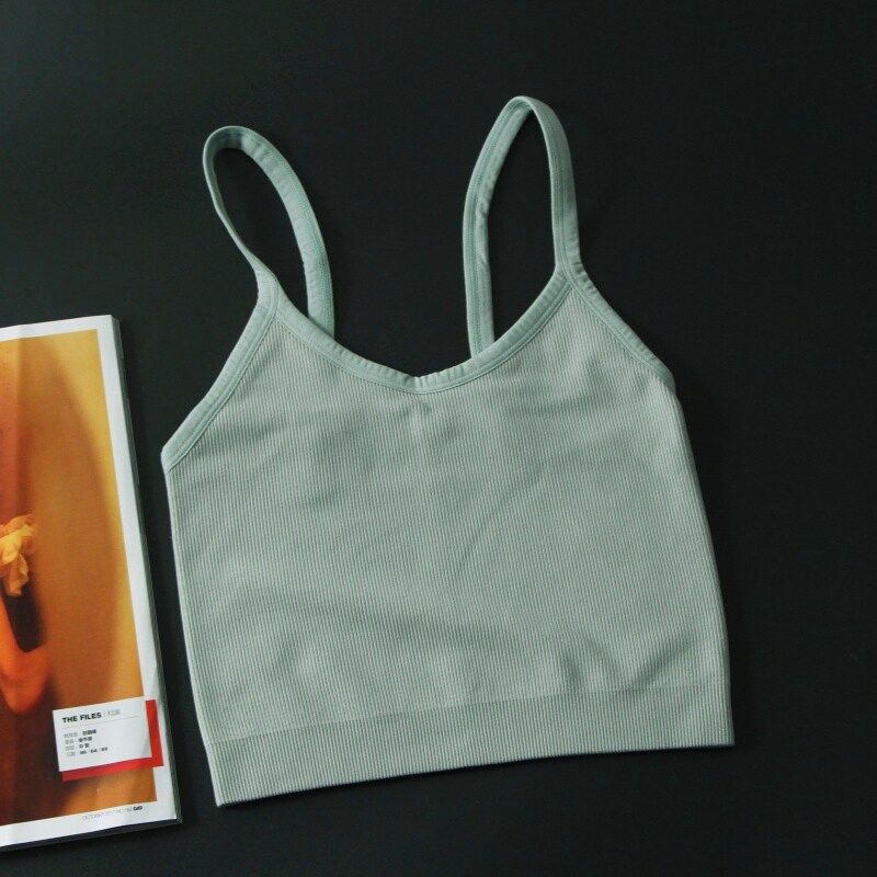 European and American Single without Chest Pad Sports Intimates Double-Layer Quick-Drying Parallel Strap Fitness Yoga Vest Breathable Vest
