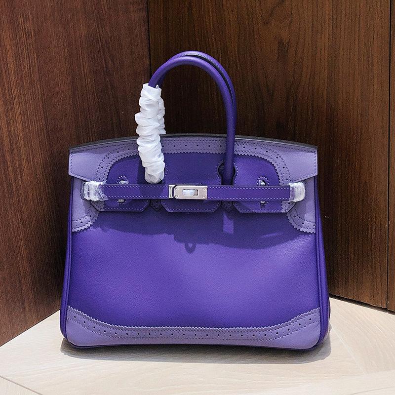 Версия haute couture первый слой гладкая коровья кожа кружевной край платиновая сумка BK25 натуральная кожа женская сумка пэчворк премиальная сумка