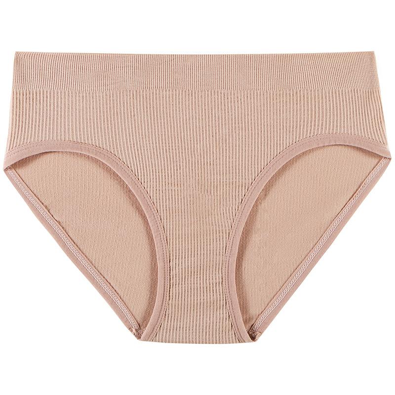 Нижнее белье для женщин, бесшовное и удобное, треугольное нижнее белье, чистый хлопок, дышащее, приподнимающее бедра, однотонное женское нижнее белье