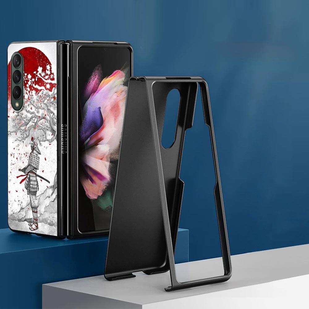 Zfold4 Art Японский самурайский чехол для Samsung Galaxy Z Fold3 5G Жесткий тонкий чехол Ультратонкий чехол для телефона Galaxy Z Fold 3