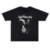 2025 Summer Black Metal Satyricon Printed Cotton Loose Men's and Women's T-shirt High Quality Short Sleeve Tee
