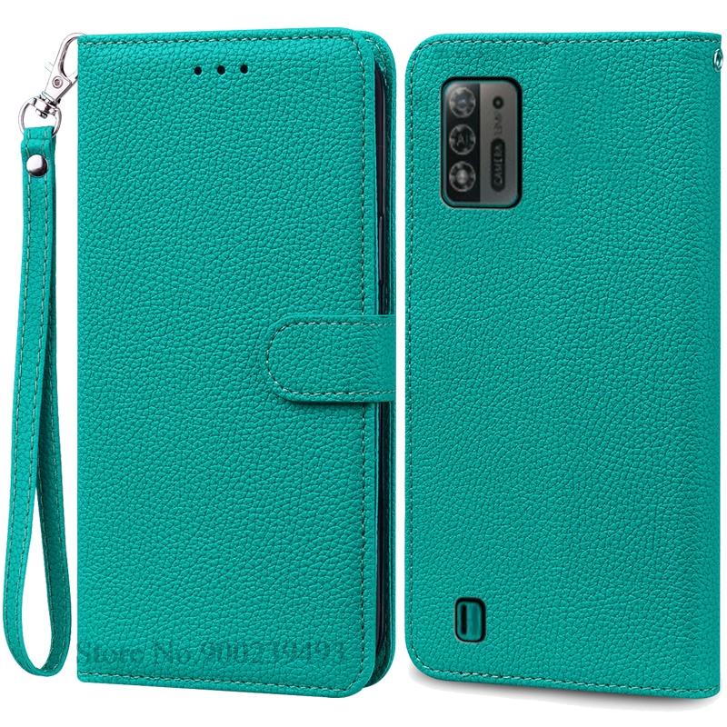Чехол A52 Lite для ZTE Blade A52 Lite, мягкий силиконовый кожаный чехол-кошелек, чехол для ZTE Blade A52 Lite, чехол из ТПУ, задняя крышка Etui