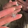 "Autumn Winter Snowflake Zircon Ear Clip: Elegant and Luxurious Ear Clip for a Festive, No-Piercing Required Look"