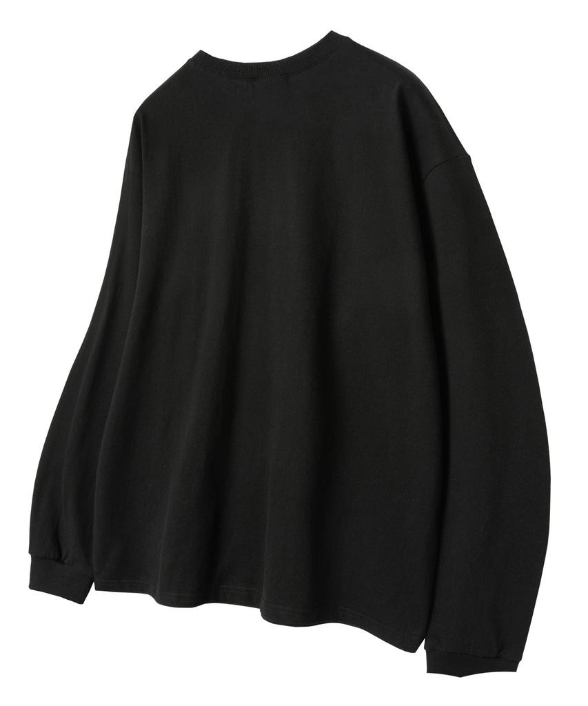UNION GARMENTS 1997 Number Logo Loose Fit Long Sleeve T-Shirt Black [Basic Or Ribbed]