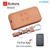 Leather Car Key Cover Bag for Renault Captur Megane Clio Dacia Duster Sandero Stepway Remote Fob Shell Case