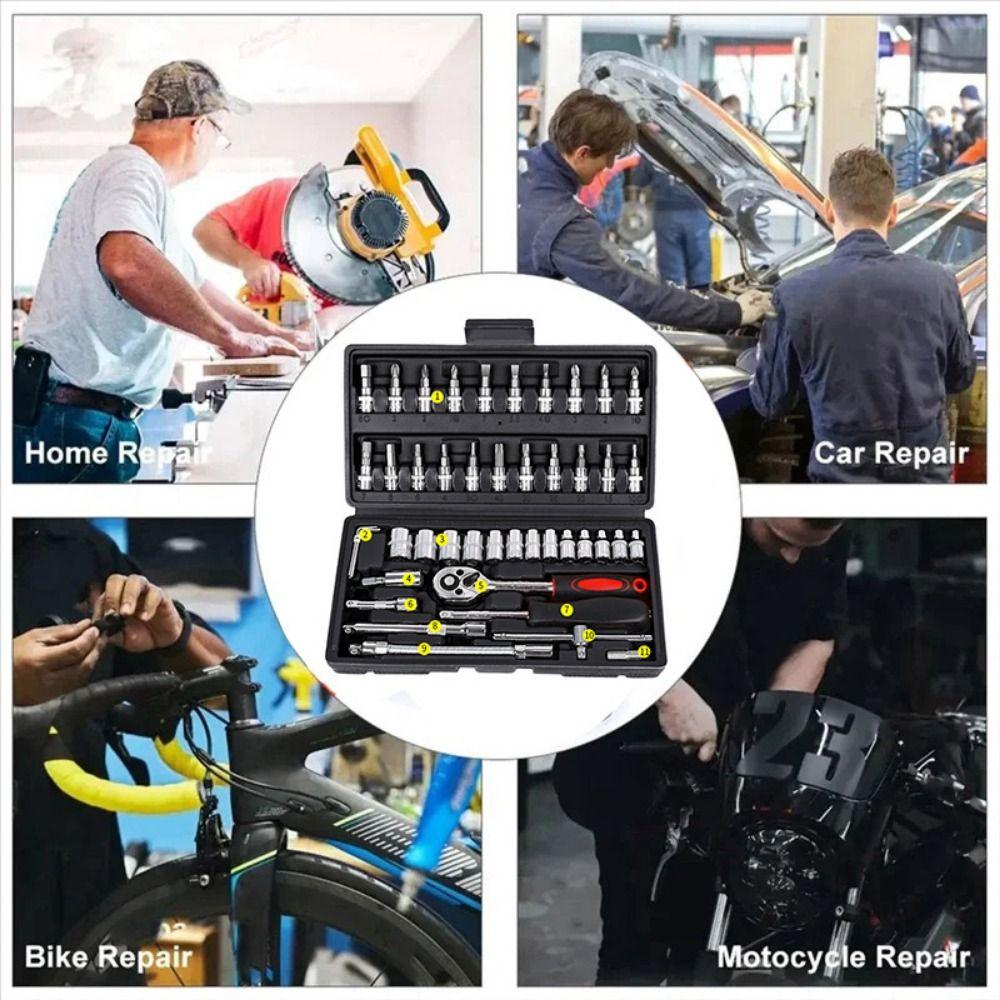 Wear-resistant Ratchet Wrench Combo Set Strong Toughness Hand Combination Tool Kit  Home