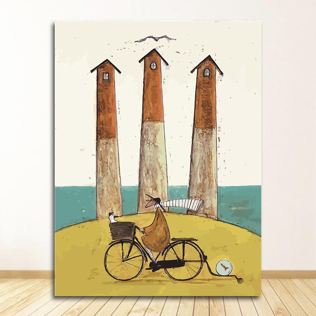 Винтажный скандинавский абстрактный пейзаж с любовью, собаками, домашними животными, холст, настенные художественные картины, постеры и принты, фотографии, домашний декор для гостиной