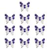 10 шт., подвески для ногтей в виде бабочек, блестящие стразы, инкрустация из искусственного кристалла, 3D подвески, аксессуары для маникюра «сделай сам», ювелирные изделия для дизайна ногтей, украшения для чехла для телефона