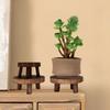 Wooden Plant Stand Flower Pot Base Holder Stool Indoor Outdoor Garden Succulent Pots Tray Flower Display Plant Stand SmallStool
