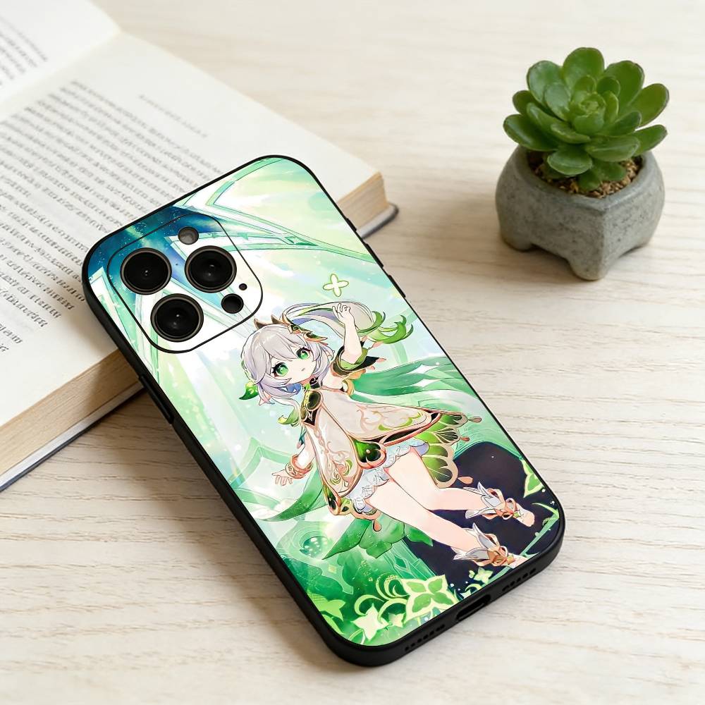 Семь Архонтов Genshin Impact Чехол для телефона для iPhone 17, 16, 15, 14, 13, 12, 11 Plus, Pro Max, Другие Мягкий Черный Чехол