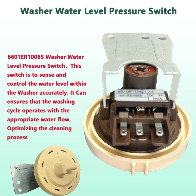 6601ER1006S Washing Machine Water Level Sensor High Precisions Pressure Control Plastic Texture for Enhanced Efficiency