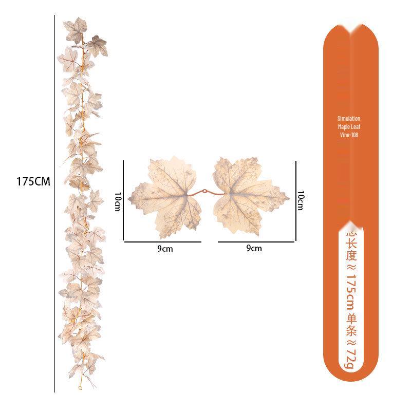 Autumn Maple Leaf Vine for Thanksgiving, Halloween & Christmas Decor