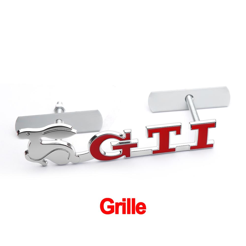 GTI Car 3D Metal Front Hood Badge Grille/Stickers For Volkswagen Jetta Lavida Bora polo 2018 passat b6 b8 mk6 golf R Rline Bora GJ4