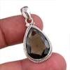 Natural Smoky Quartz Gemstone Handmade 925 Solid Silver Gift Pendant 1.50" g6S56
