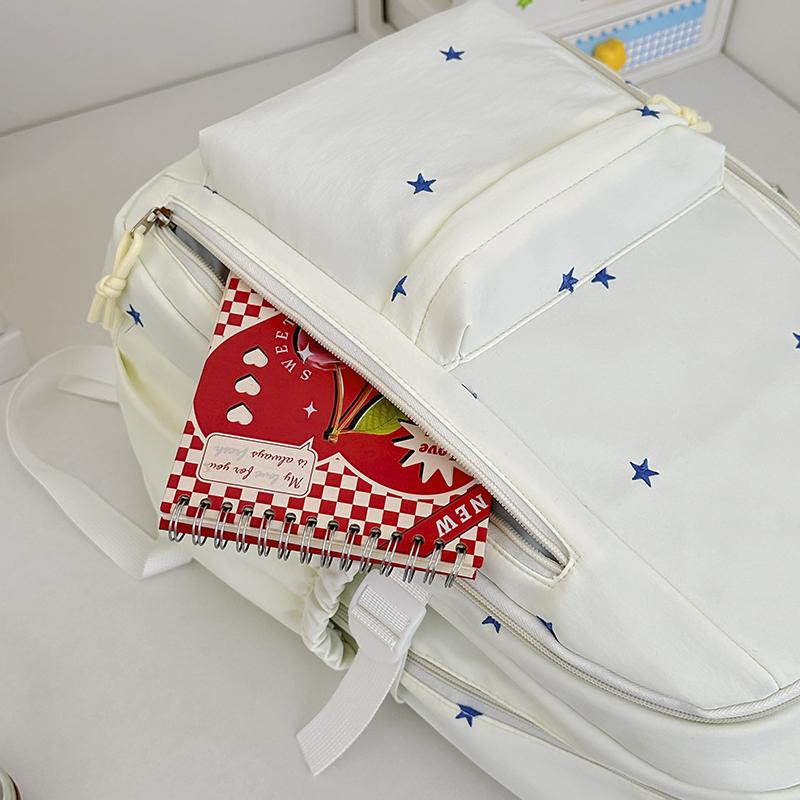 Рюкзак с вышивкой звезд для ученика средней школы Школьная сумка Легкий рюкзак