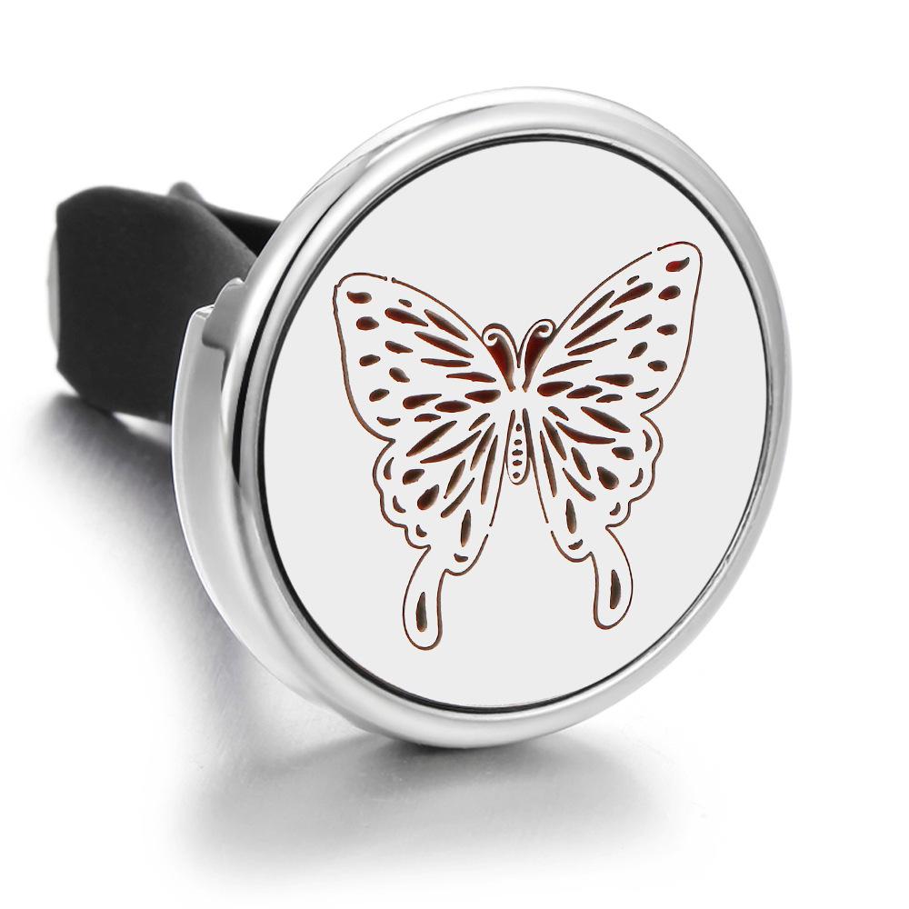 Stainless Steel Hollow Car Bracket Car Aromatherapy Trend Clip Life Tree Car Aromatherapy Clip Perfume Dispenser