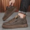 Fashion Mens Boots Original Casual Leather Men Training Wear Resistant Sneakers Outdoor Male Treking Footwear Breathable Lace Up