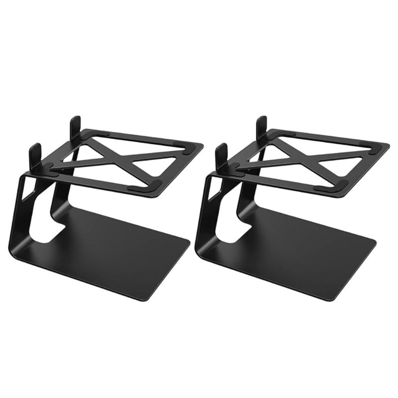 Desktop Speaker Stands With Reinforced Metal Base Stability For Enhances Audios Equipment Protections Space Efficiency