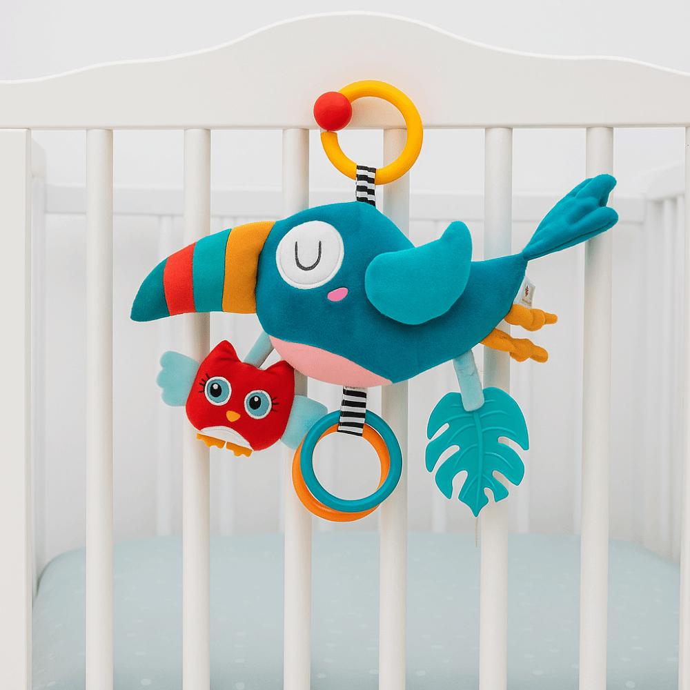 Plush Baby Crib Bell Toys Removable Kids Stuffed Animal Toys Infant Soft Plush Toy  for 0-12 Months