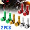 2Pcs 90 Degree CNC Motorcycle Tire Valve Stems -Universal Motorcycle Aluminum Wheels Tire NCY Leak-proof TWPO Valve Caps