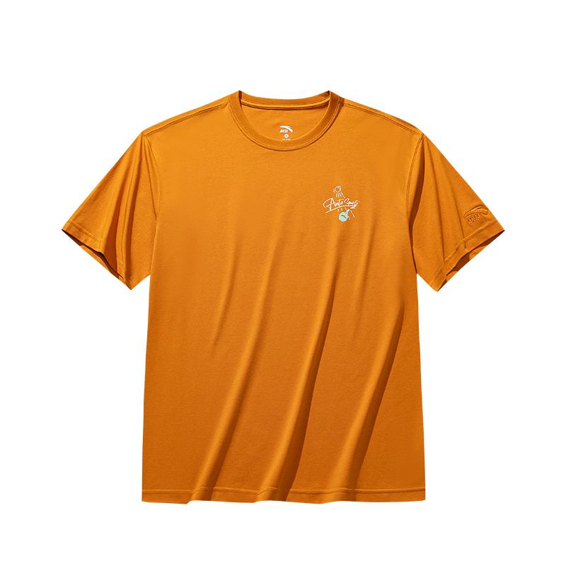 Anta Фань Чжэньдун Cool Brew Tee Унисекс Топы Оранжево-желтый 152628107-2