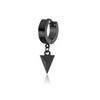 2pcs Unisex Stainless Steel Punk Man Black Drop Earrings Geometry Triangle Star Cross Fish Love Feather Party Multiple Gothic