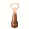 1pc Original Wood Color Sandwood Beer Opener Home Solid Wood Handle Rose Gold Creative Vertical Bottle Opener 6