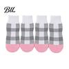 Dog Socks for Indoor Floors 4Pcs Plaid Socks, Anti-Slip Pet Paw Covers with Adjustable Straps, Breathable Ribbed Protectors Outdoor Walks Soft Knitted