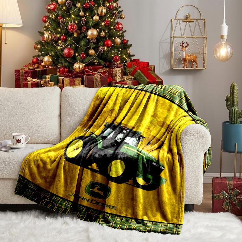 Custom Personalized Blanket John-Deere Soft Throw Blanket, Suitable for Family and Friends, Sofa Blanket,Home Decor Christmas gift