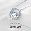 S925 Sterling Silver Dolphin Necklace - Elegant Women's Clavicle Chain, Light Luxury Design, Ideal for Christmas or Birthday Gifts.
