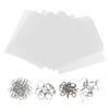 20pcs Heat Shrink Sheets Transparent Shrink Plastic Sheet Kit with Key Rings for Key Chains Jewelry
