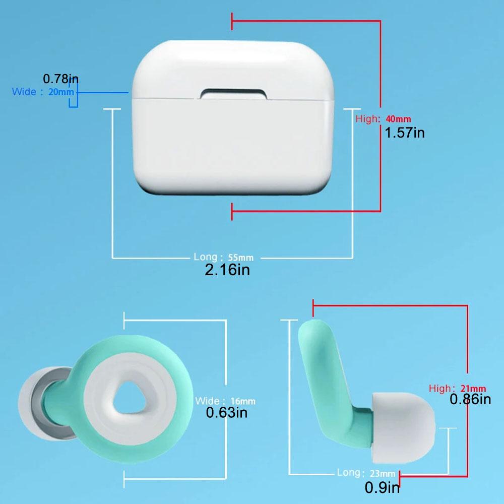 1 пара берушей для снижения шума во время сна, мягкие силиконовые наушники, защита от шума, многоразовые водонепроницаемые беруши для плавания и путешествий